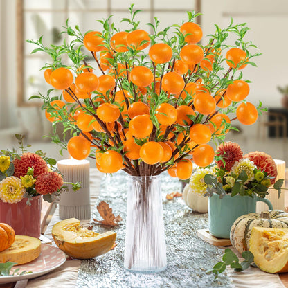 4Pcs 31.5 Inch Artificial Pomegranate Branches, Fake Fruit Branch