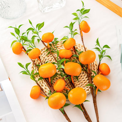 4Pcs 31.5 Inch Artificial Pomegranate Branches, Fake Fruit Branch