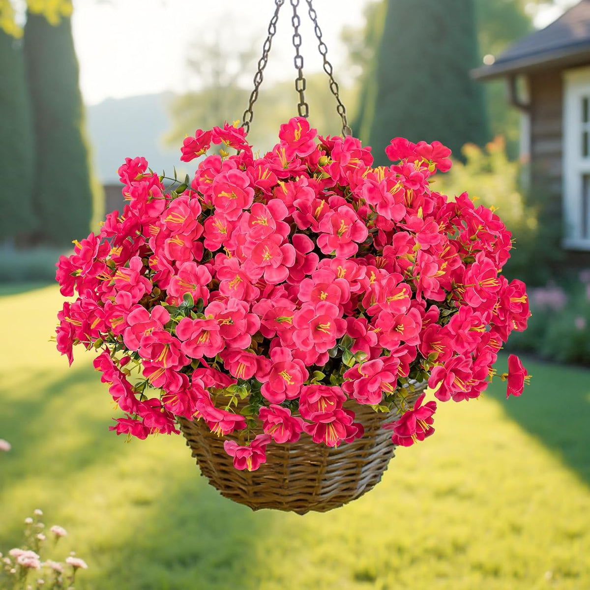 16 Bundles Realistic Artificial Camellia Flowers for Outdoor, UV Resistant Faux Lifelike Fake Flowers for Home Decor, Wedding, Centerpiece（Purple/Magenta/Rose Red/Pink）