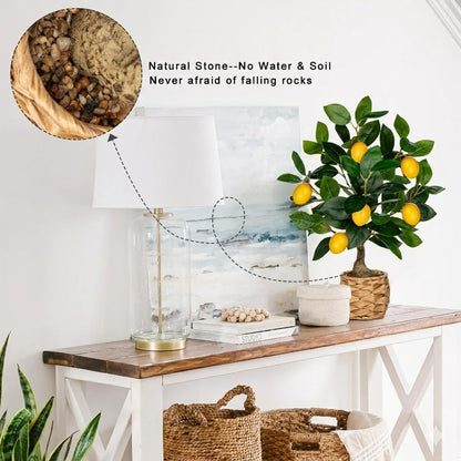 Artificial Potted Plants Small Fake Lemon Tree Artificial Lemon Tree in Pot