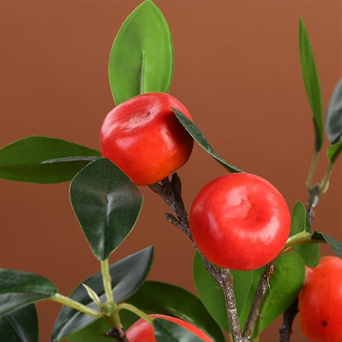 Simulated Grass Artificial Kumquat/Pomegranate Tree Plant Small Fake Plants Potted for Home Tabletop Office Farmhouse Kitchen Indoor Outdoor Decor Simulated Straw(B)
