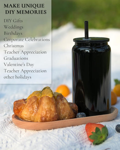 6 Pack 16 oz Sublimatable Tumbler, Insulated Tumbler with Straw