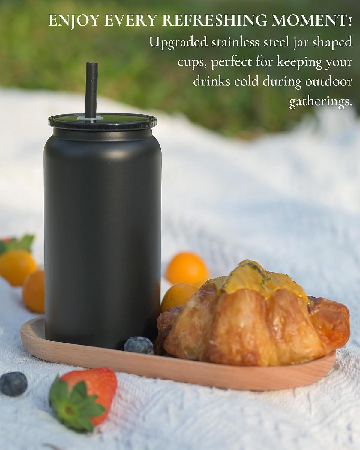 6 Pack 16 oz Sublimatable Tumbler, Insulated Tumbler with Straw