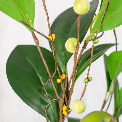 Artificial Green Apple Stem - Granny Smith Apple Tree Branch for Summer Flower Arrangements and Faux Fruit Displays (35 Inches Long)