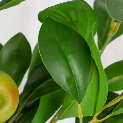 Artificial Green Apple Stem - Granny Smith Apple Tree Branch for Summer Flower Arrangements and Faux Fruit Displays (35 Inches Long)