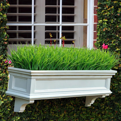 12 Bundles Artificial Grass Fake Plants，Outdoor Fake Monkey Tail Grass with Flowers for Pot UV Resistant Lavender Patio Garden Porch Home Window Hanging Planter Decor Faux Plastic Shrubs(Puper+Green)