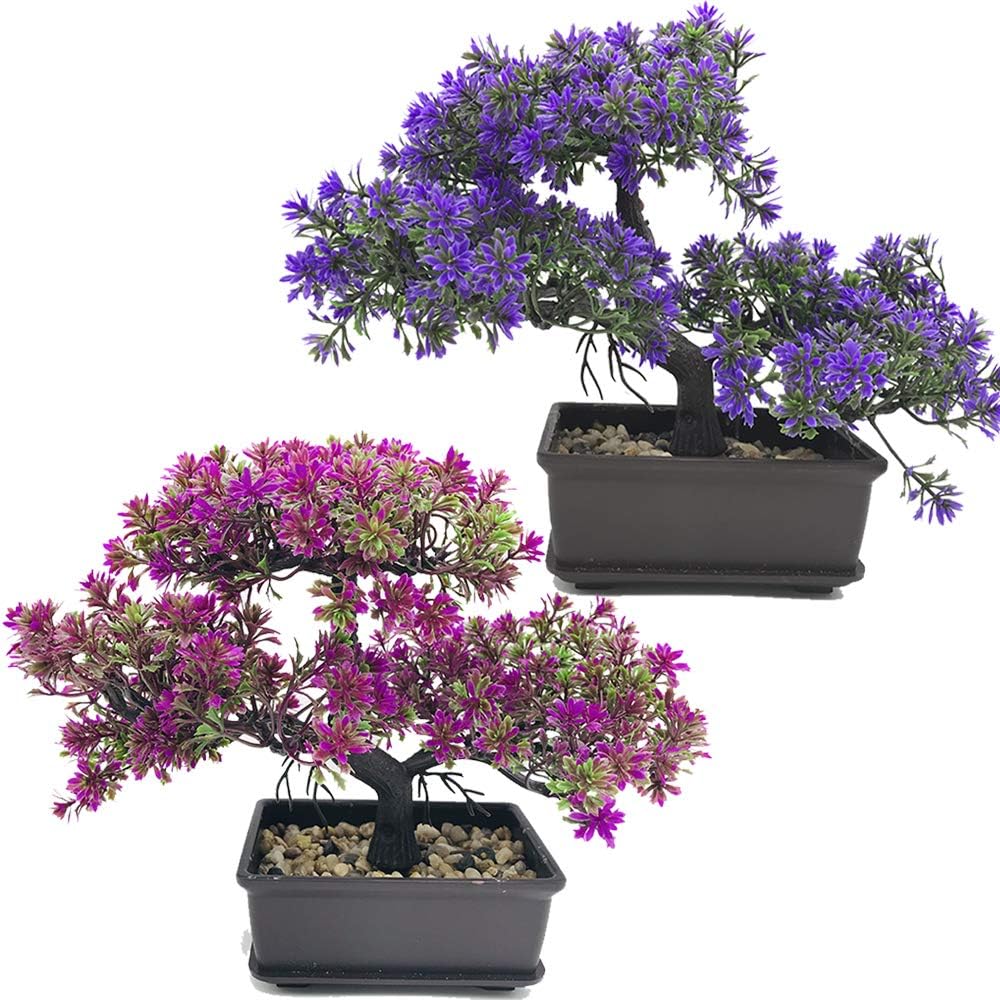 Artificial Bonsai Tree-Fake Plant in Pot Artificial Plants,Faux Bonsai Japanese Pine Bonsai Artificial Plants for Home Decor Indoor,Office/Windowsill/Yard,Desktop Display, Zen Garden Décor