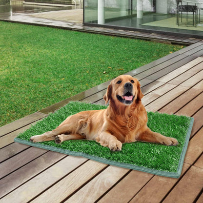 Artificial Dog Grass Pee Pad 20”x 25” 2 Pack, Grass Pad for Dogs Indoor Potty Training, Replacement Turf for Puppy, Washable Reusable Realistic Fake Grass Mat for Apartment, Balcony