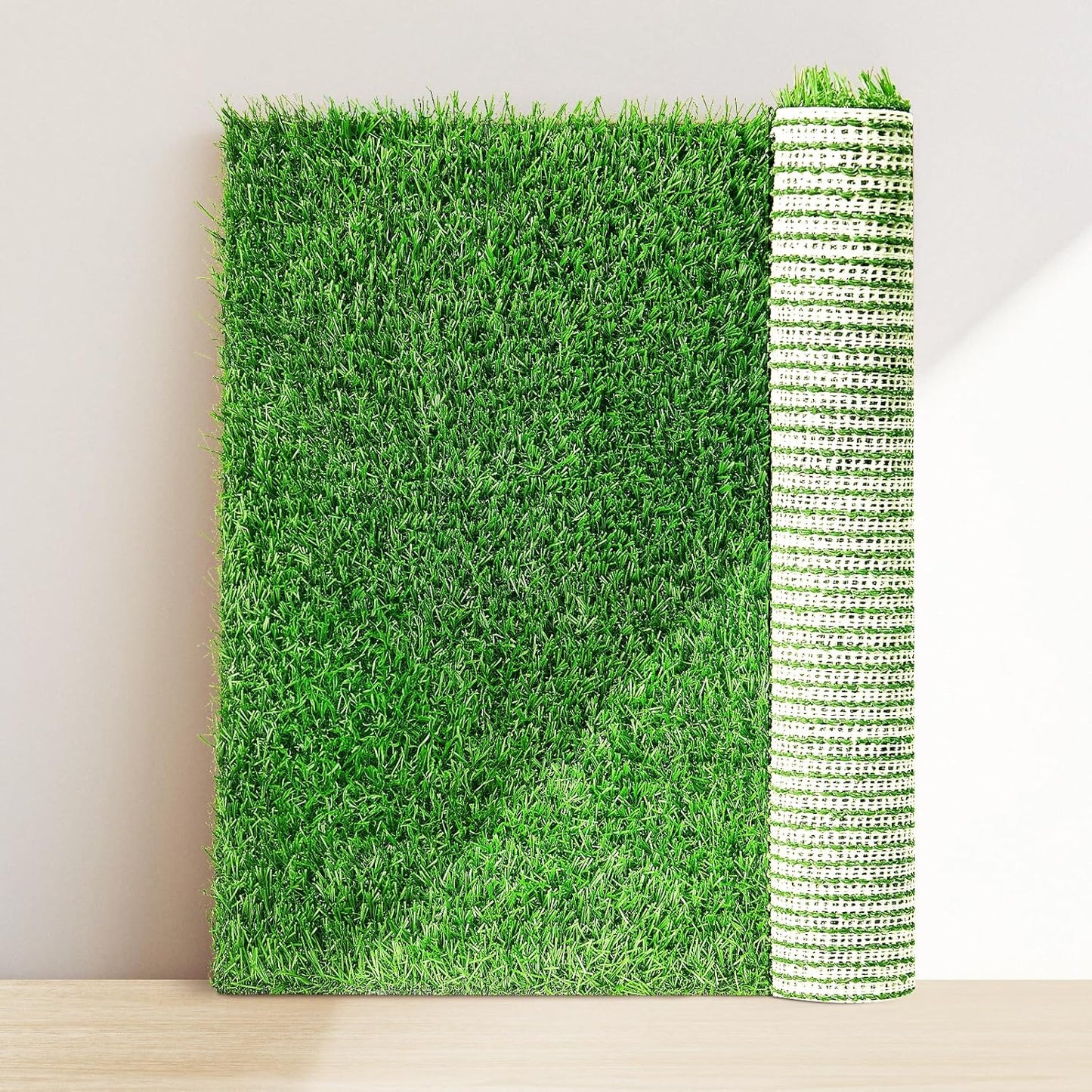 Artificial Dog Grass Pee Pad 20”x 25” 2 Pack, Grass Pad for Dogs Indoor Potty Training, Replacement Turf for Puppy, Washable Reusable Realistic Fake Grass Mat for Apartment, Balcony