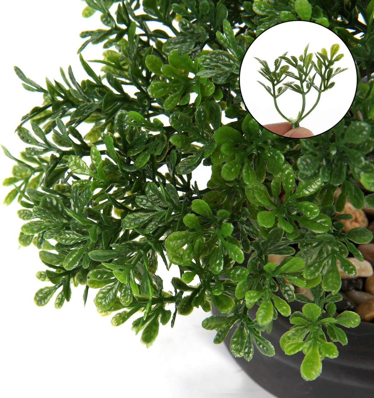 Artificial Bonsai Tree Juniper Faux Plants Indoor Fake Plants Decor with Blue Square Ceramic Pots for Home Table Office Desk Bathroom Shelf Bedroom Living Room Farmhouse Decorations