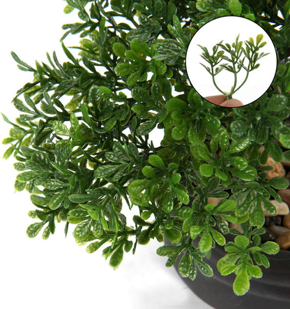 Artificial Bonsai Tree Juniper Faux Plants Indoor Fake Plants Decor with Blue Square Ceramic Pots for Home Table Office Desk Bathroom Shelf Bedroom Living Room Farmhouse Decorations