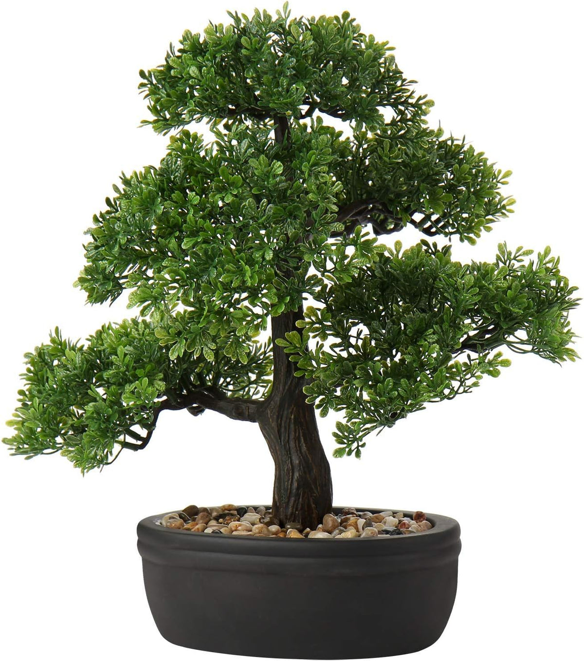 Artificial Bonsai Tree Juniper Faux Plants Indoor Fake Plants Decor with Blue Square Ceramic Pots for Home Table Office Desk Bathroom Shelf Bedroom Living Room Farmhouse Decorations