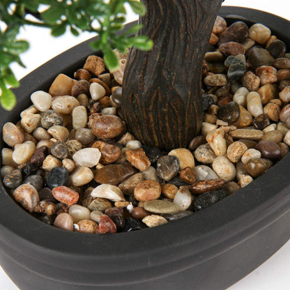 Artificial Bonsai Tree Juniper Faux Plants Indoor Fake Plants Decor with Blue Square Ceramic Pots for Home Table Office Desk Bathroom Shelf Bedroom Living Room Farmhouse Decorations