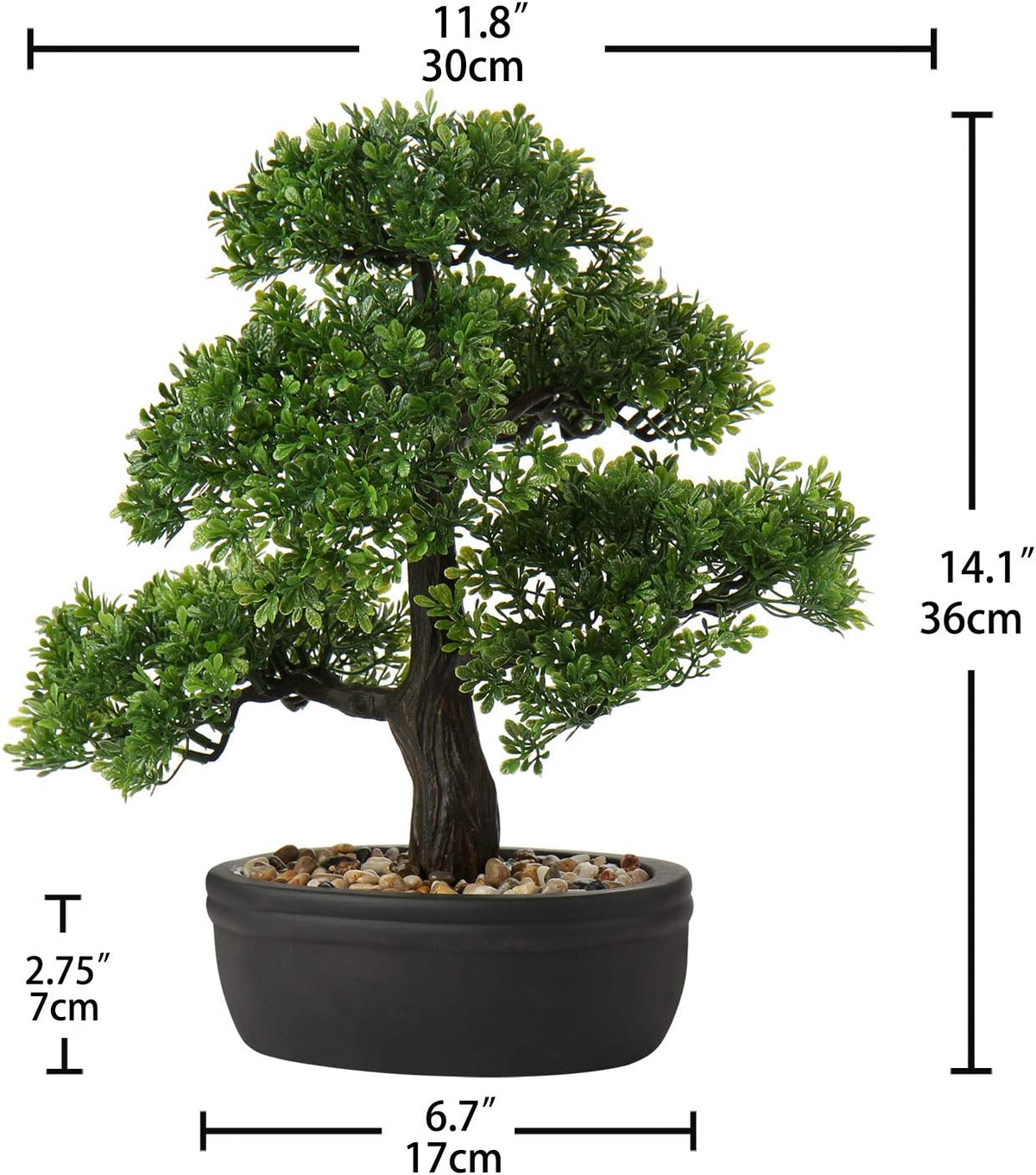 Artificial Bonsai Tree Juniper Faux Plants Indoor Fake Plants Decor with Blue Square Ceramic Pots for Home Table Office Desk Bathroom Shelf Bedroom Living Room Farmhouse Decorations