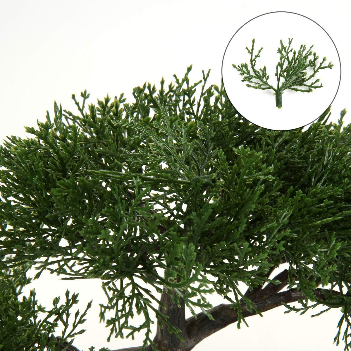 Artificial Bonsai Tree Juniper Faux Plants Indoor Fake Plants Decor with Blue Square Ceramic Pots for Home Table Office Desk Bathroom Shelf Bedroom Living Room Farmhouse Decorations