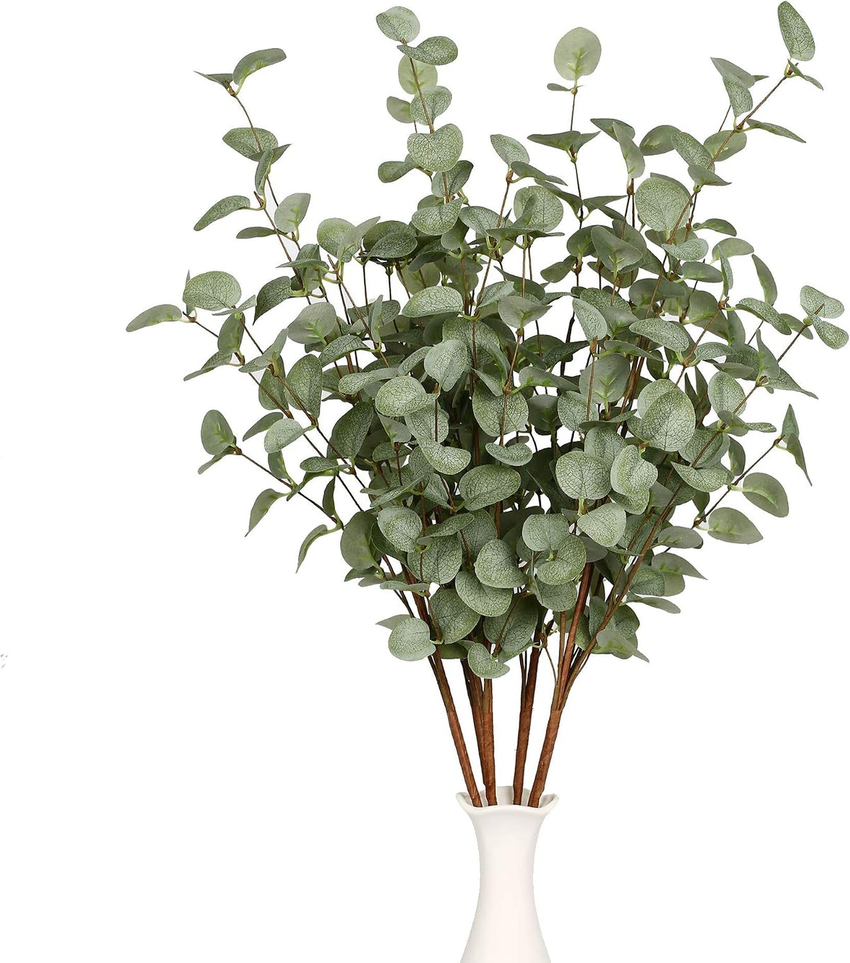 27" Eucalyptus Stems Greenery Stems Eucalyptus Leaf Spray in Green Silk Plastic Plants Floral Artificial Plants for Home Party Wedding Decoration