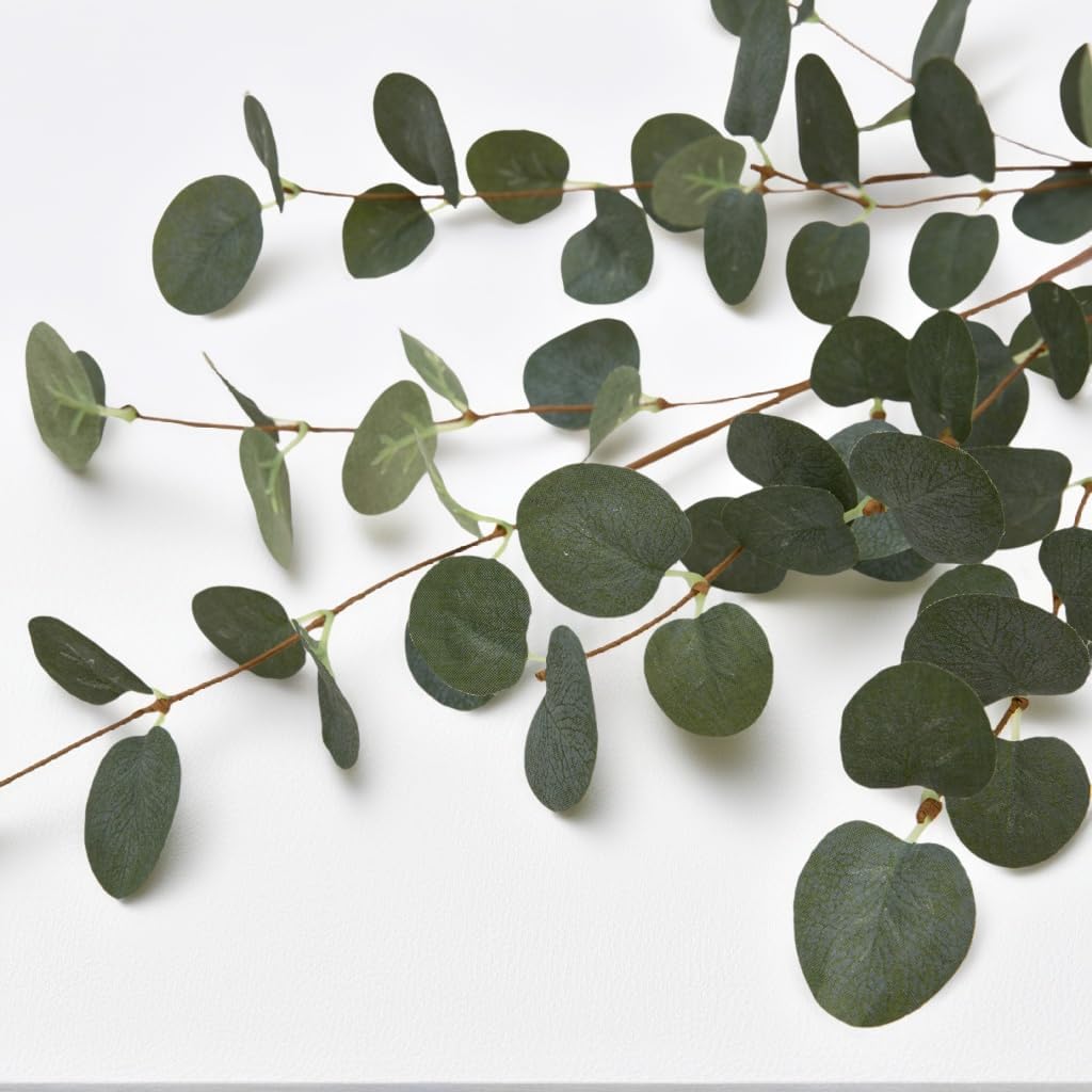 27" Eucalyptus Stems Greenery Stems Eucalyptus Leaf Spray in Green Silk Plastic Plants Floral Artificial Plants for Home Party Wedding Decoration