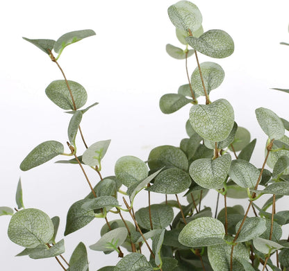 27" Eucalyptus Stems Greenery Stems Eucalyptus Leaf Spray in Green Silk Plastic Plants Floral Artificial Plants for Home Party Wedding Decoration