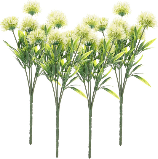 4 pcs Fake Dandelions Ornaments Artificial Dandelion Flowers 11.81 in Lifelike Faux Dandelion Picks for Vase Table Centerpieces Home Office Shop Decor