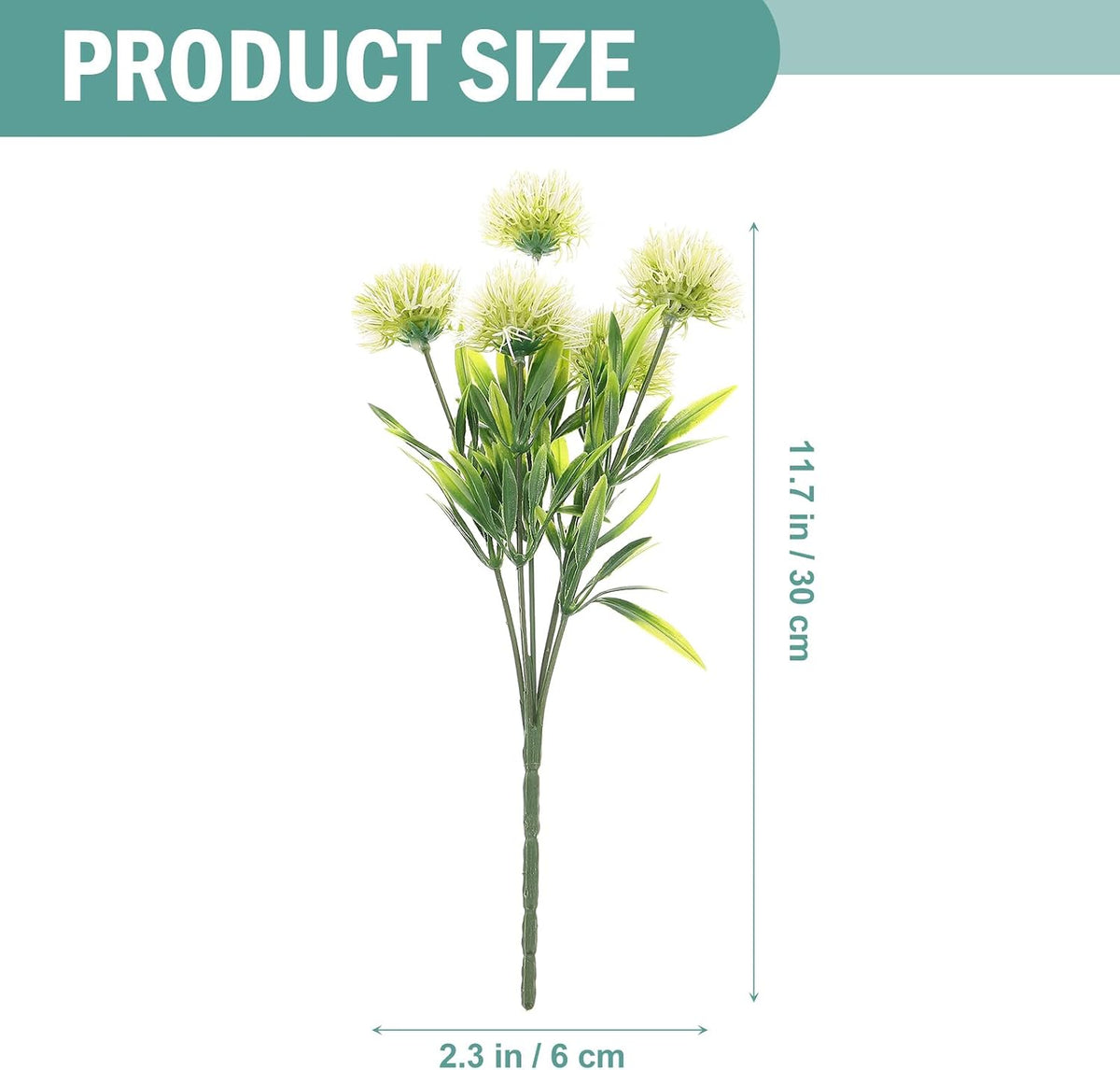 4 pcs Fake Dandelions Ornaments Artificial Dandelion Flowers 11.81 in Lifelike Faux Dandelion Picks for Vase Table Centerpieces Home Office Shop Decor