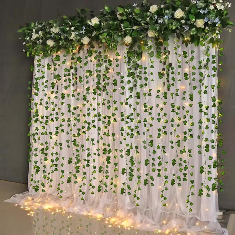 Artificial Fake Ivy Vines Garlands for Room Decor（12 Pack 86Ft）