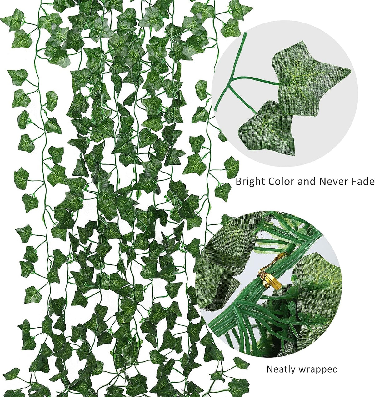 Artificial Fake Ivy Vines Garlands for Room Decor（12 Pack 86Ft）