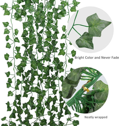Artificial Fake Ivy Vines Garlands for Room Decor（12 Pack 86Ft）
