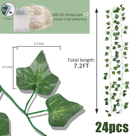Artificial Fake Ivy Vines Garlands for Room Decor（12 Pack 86Ft）