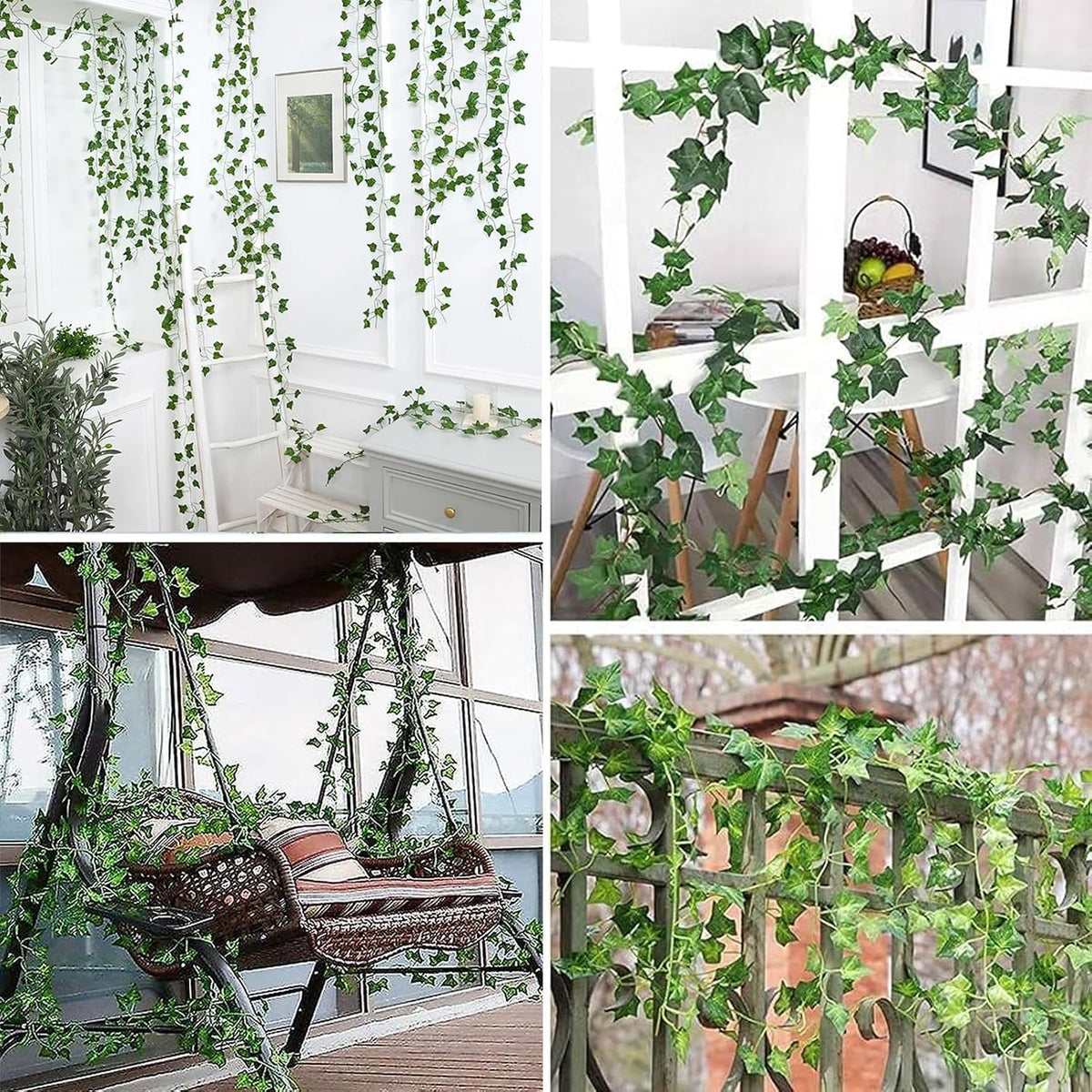 Artificial Fake Ivy Vines Garlands for Room Decor（12 Pack 86Ft）