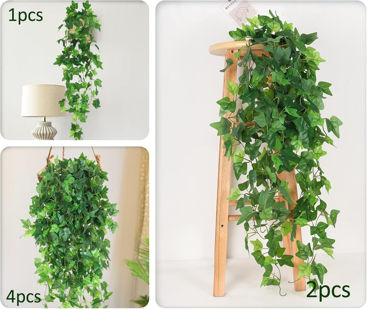Artificial Fake Ivy Vines Garlands for Room Decor（12 Pack 86Ft）