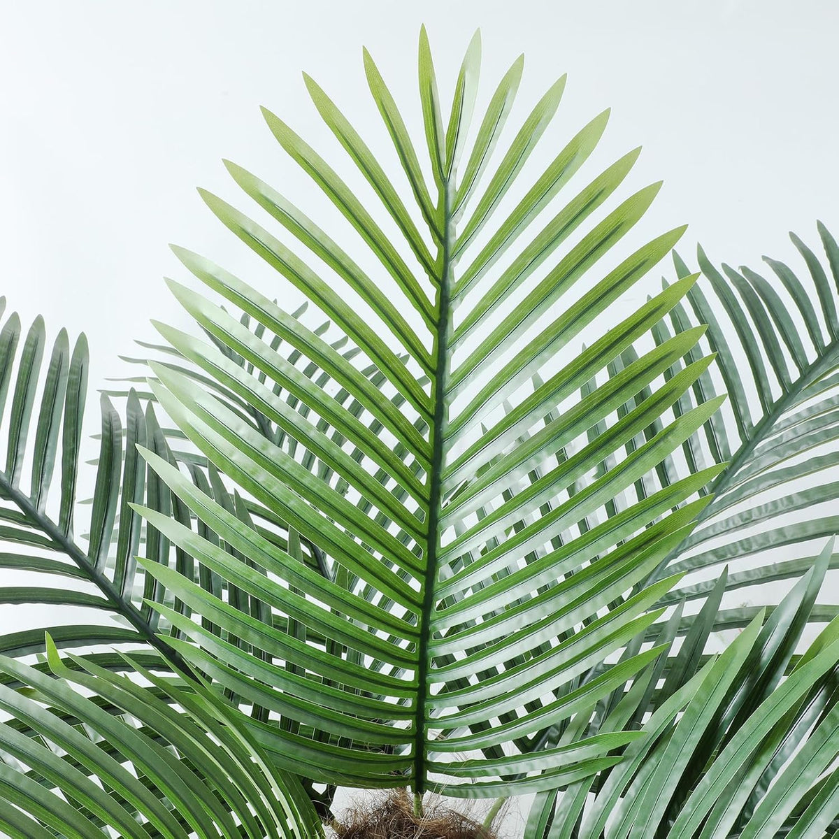 8ft Tall UV Resistant Faux Palm Tree, 96in Artificial Palm Tree Indoor Outdoor, Fake Tree with Real Bark and Realistic Leaves and for Home House Office Living Room Yard Patio.