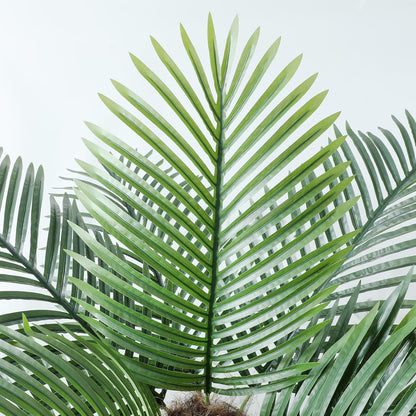 8ft Tall UV Resistant Faux Palm Tree, 96in Artificial Palm Tree Indoor Outdoor, Fake Tree with Real Bark and Realistic Leaves and for Home House Office Living Room Yard Patio.