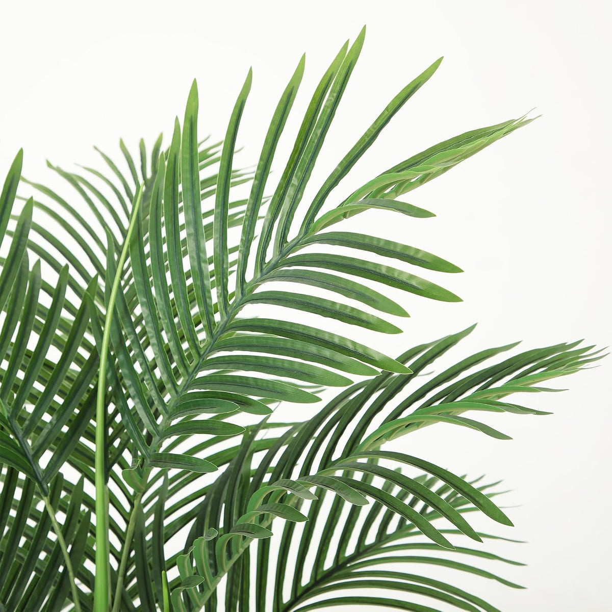 8ft Tall UV Resistant Faux Palm Tree, 96in Artificial Palm Tree Indoor Outdoor, Fake Tree with Real Bark and Realistic Leaves and for Home House Office Living Room Yard Patio.
