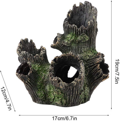 Trunk Aquarium, Aquarium Driftwood Ornaments Resin Wood Trunk Fish Tank Decoration Betta Fish Hideout Caves Decorations for Turtles, Reptiles