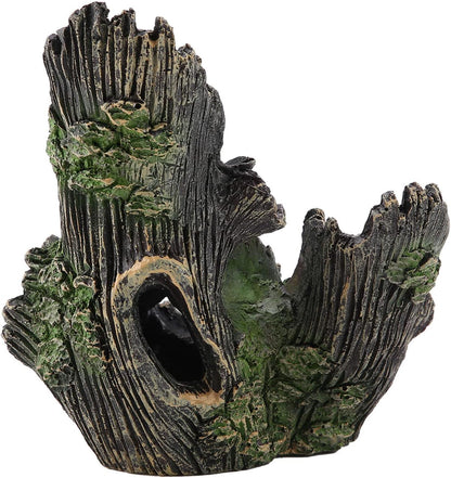 Trunk Aquarium, Aquarium Driftwood Ornaments Resin Wood Trunk Fish Tank Decoration Betta Fish Hideout Caves Decorations for Turtles, Reptiles