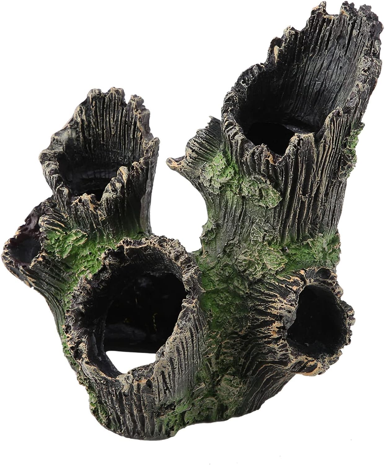 Trunk Aquarium, Aquarium Driftwood Ornaments Resin Wood Trunk Fish Tank Decoration Betta Fish Hideout Caves Decorations for Turtles, Reptiles