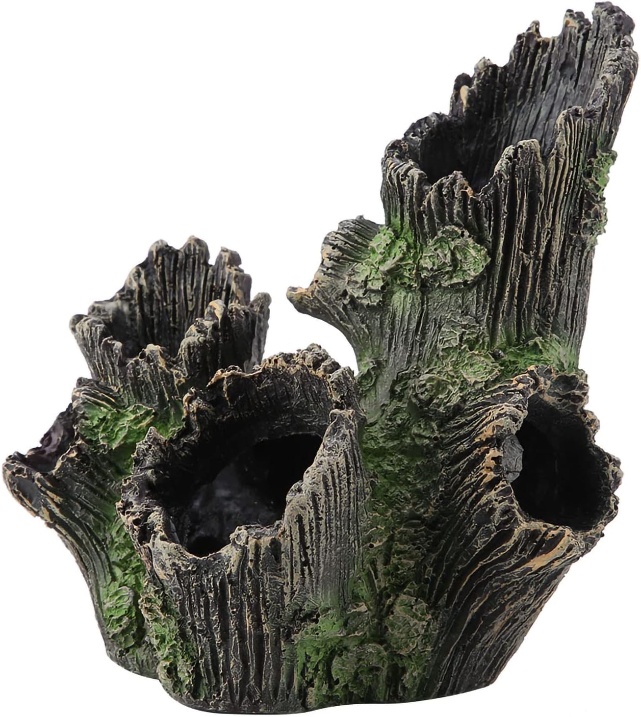 Trunk Aquarium, Aquarium Driftwood Ornaments Resin Wood Trunk Fish Tank Decoration Betta Fish Hideout Caves Decorations for Turtles, Reptiles