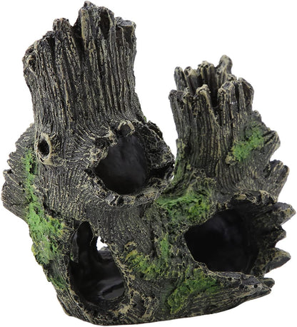 Trunk Aquarium, Aquarium Driftwood Ornaments Resin Wood Trunk Fish Tank Decoration Betta Fish Hideout Caves Decorations for Turtles, Reptiles