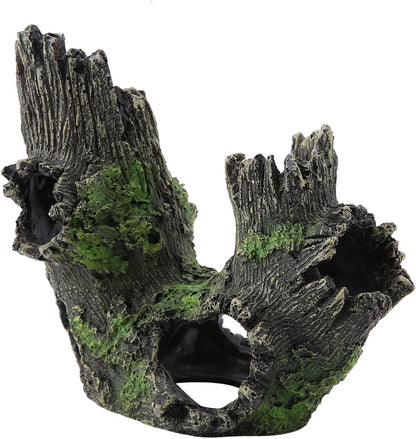 Trunk Aquarium, Aquarium Driftwood Ornaments Resin Wood Trunk Fish Tank Decoration Betta Fish Hideout Caves Decorations for Turtles, Reptiles