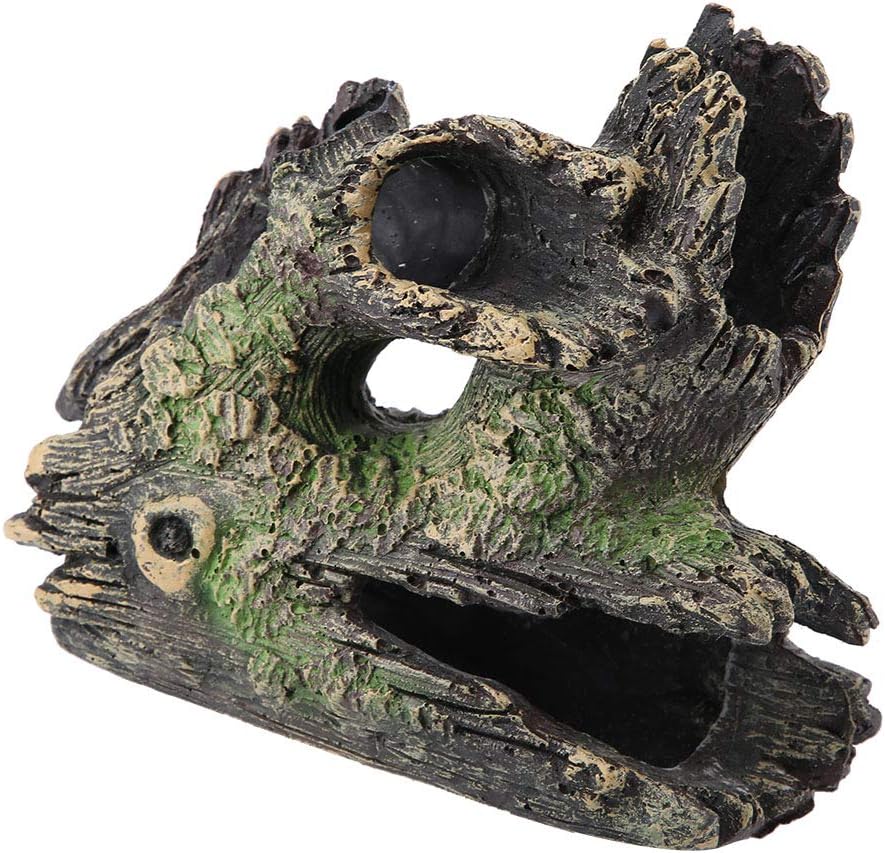 Trunk Aquarium, Aquarium Driftwood Ornaments Resin Wood Trunk Fish Tank Decoration Betta Fish Hideout Caves Decorations for Turtles, Reptiles