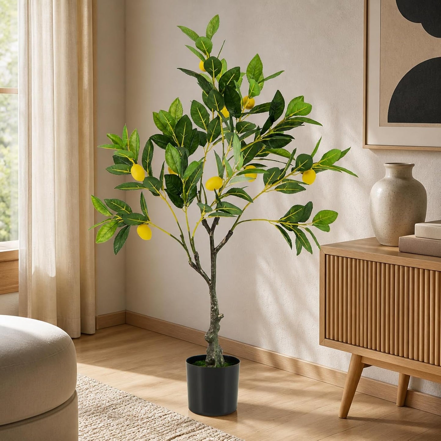 48'' Artificial Lemon Tree with Lemon Fruits for Indoor Outdoor Décor