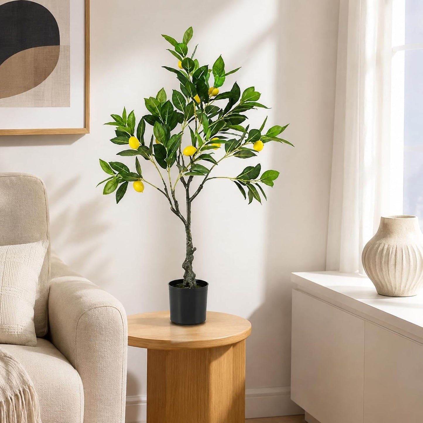 48'' Artificial Lemon Tree with Lemon Fruits for Indoor Outdoor Décor