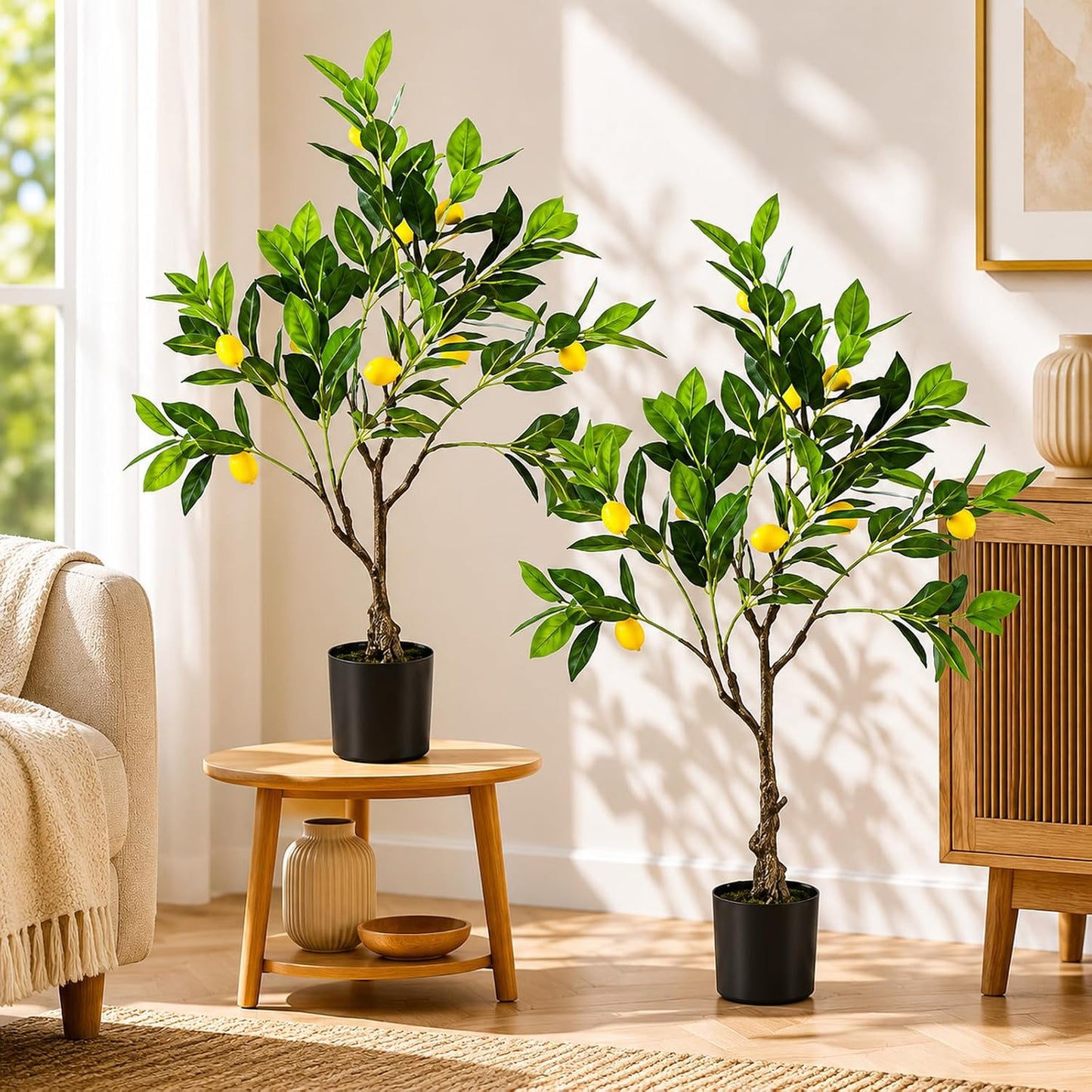 48'' Artificial Lemon Tree with Lemon Fruits for Indoor Outdoor Décor