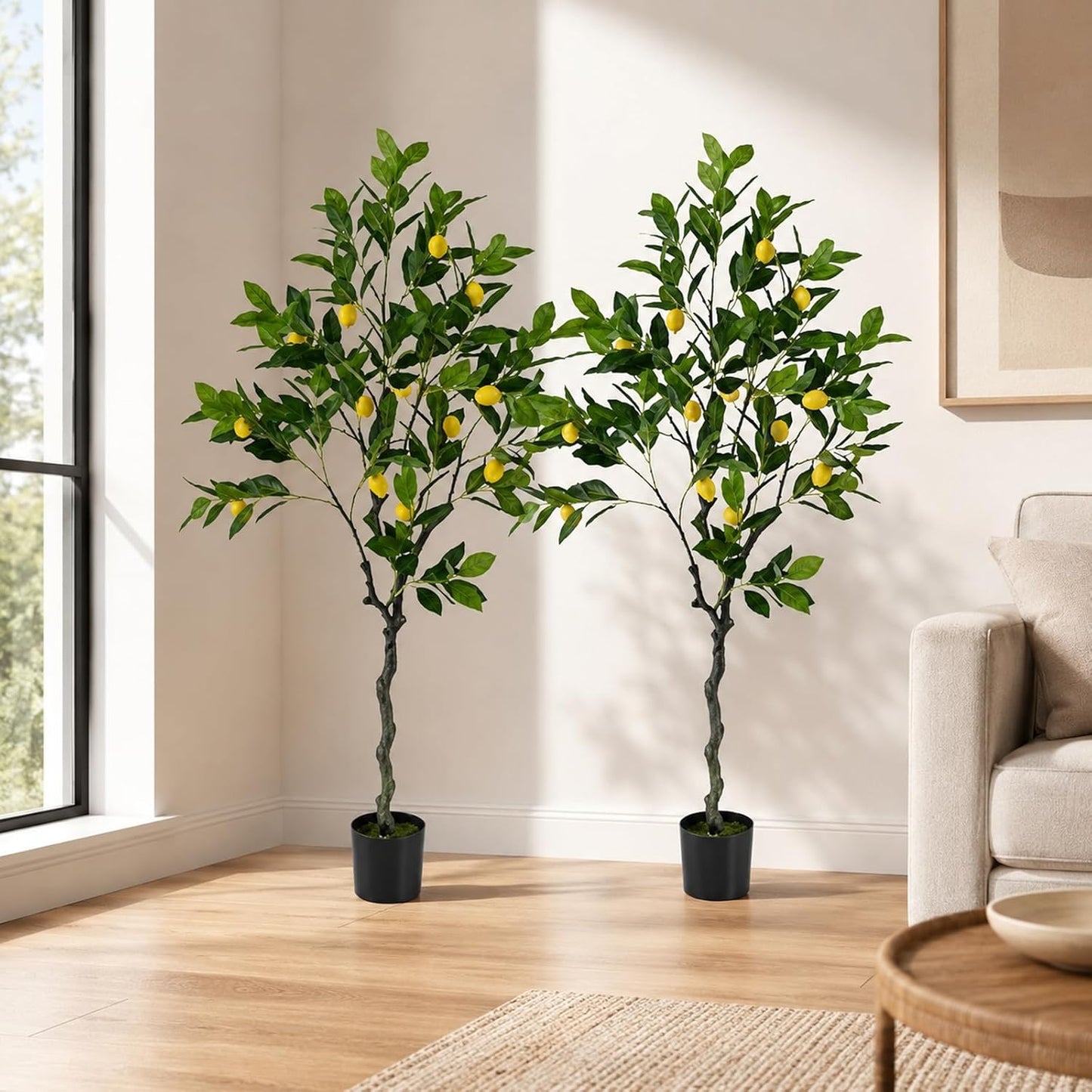 48'' Artificial Lemon Tree with Lemon Fruits for Indoor Outdoor Décor