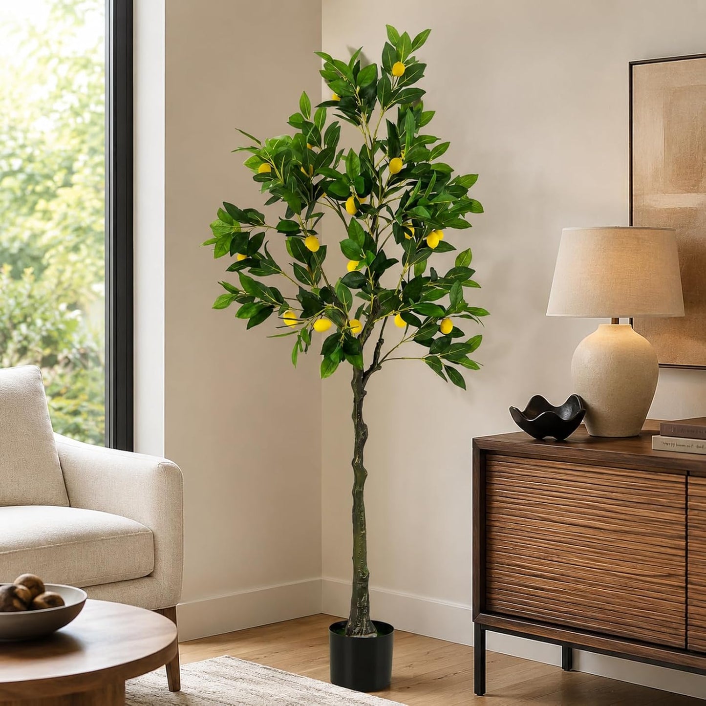 48'' Artificial Lemon Tree with Lemon Fruits for Indoor Outdoor Décor