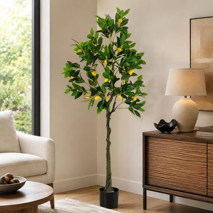 48'' Artificial Lemon Tree with Lemon Fruits for Indoor Outdoor Décor