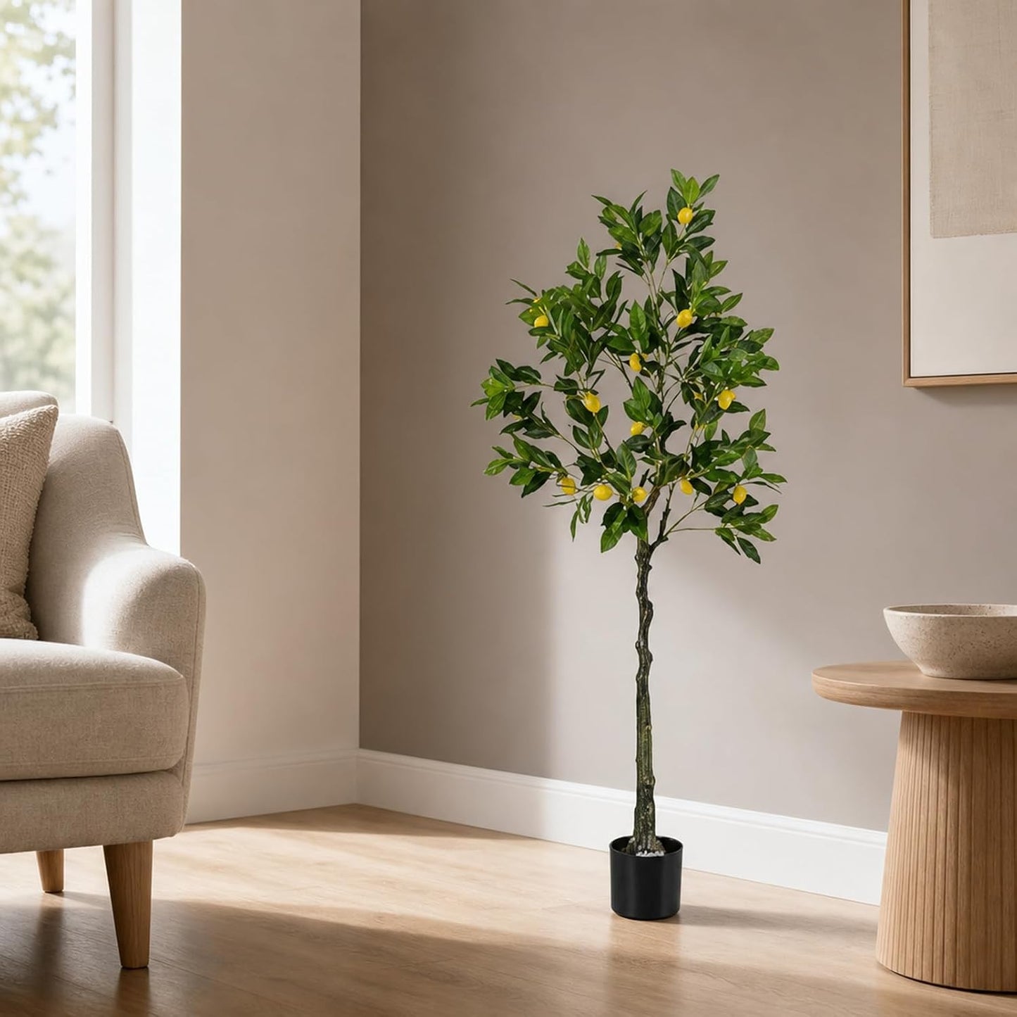 48'' Artificial Lemon Tree with Lemon Fruits for Indoor Outdoor Décor