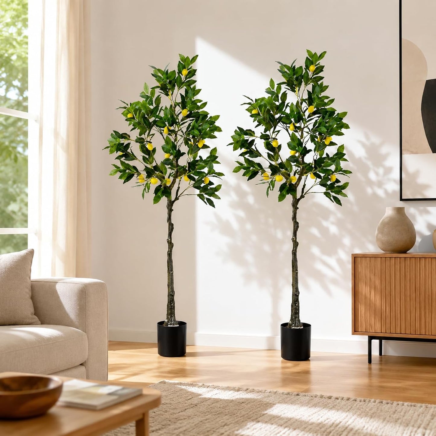 48'' Artificial Lemon Tree with Lemon Fruits for Indoor Outdoor Décor
