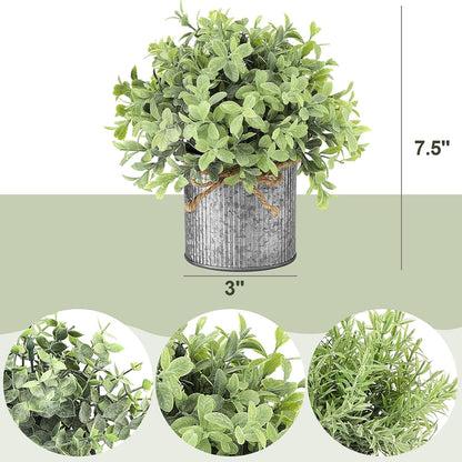 Small Fake Plants, 3 Pack Faux Plants for Farmhouse Home Decor Indoor