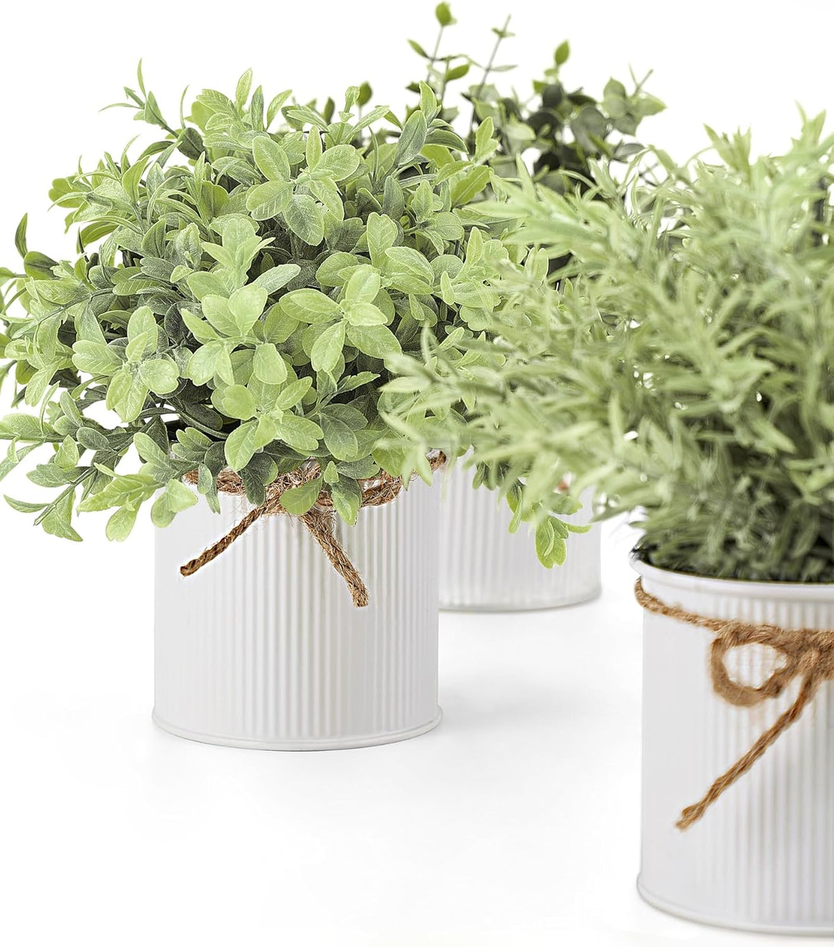 Small Fake Plants, 3 Pack Faux Plants for Farmhouse Home Decor Indoor